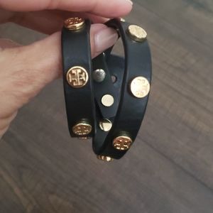 Tory Burch leather wrap around bracelet